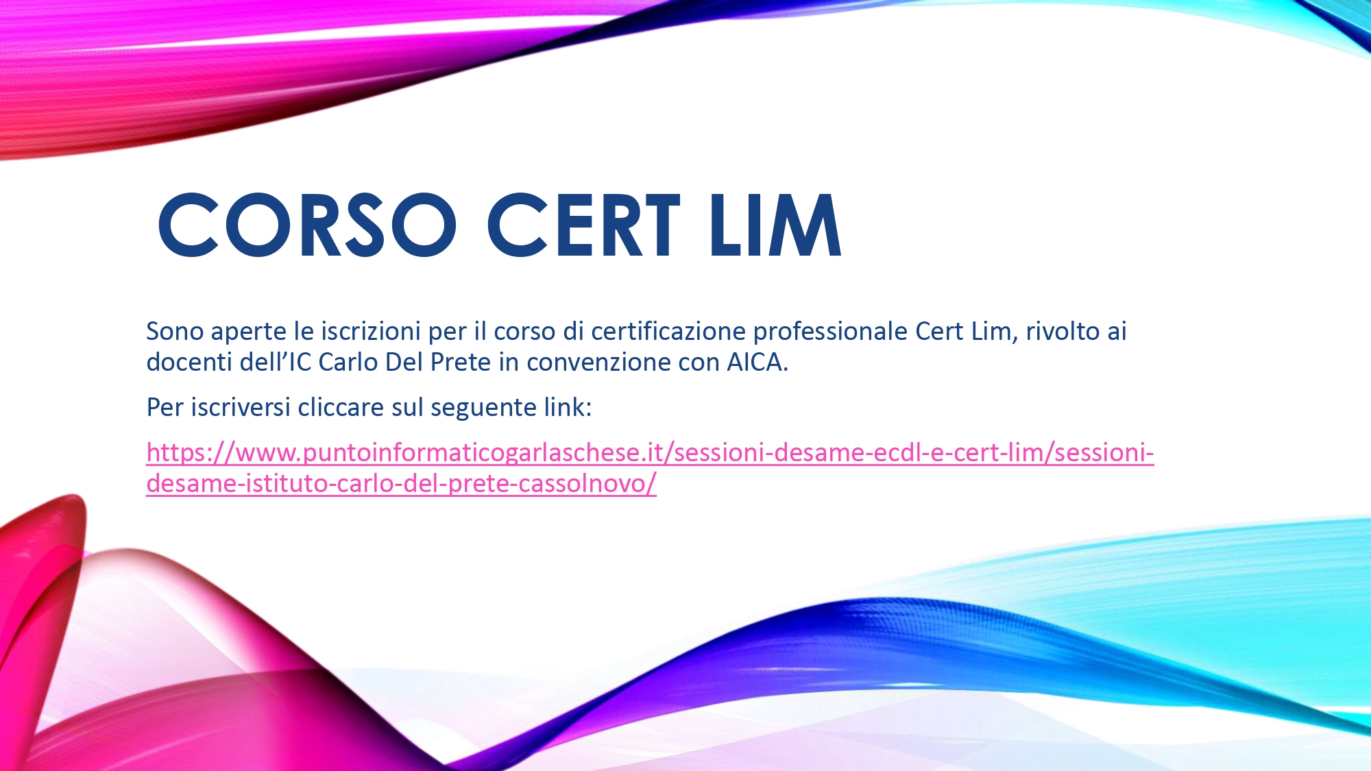 Corso cert lim 